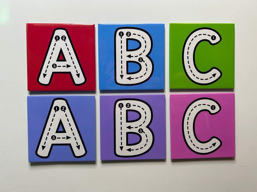 Magnetic Alphabet Tiles, Tracing Letters